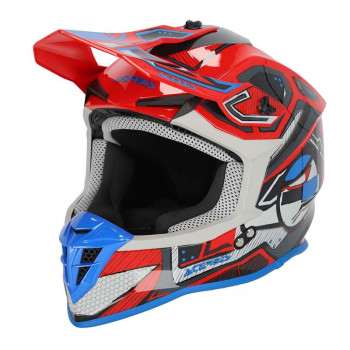 Casque moto cross Acerbis LINEAR 22.06 ROUGE/BLEU