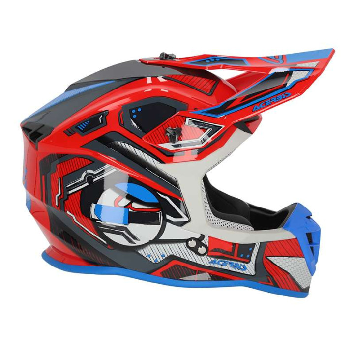 Casque moto cross Acerbis LINEAR 22.06 ROUGE/BLEU