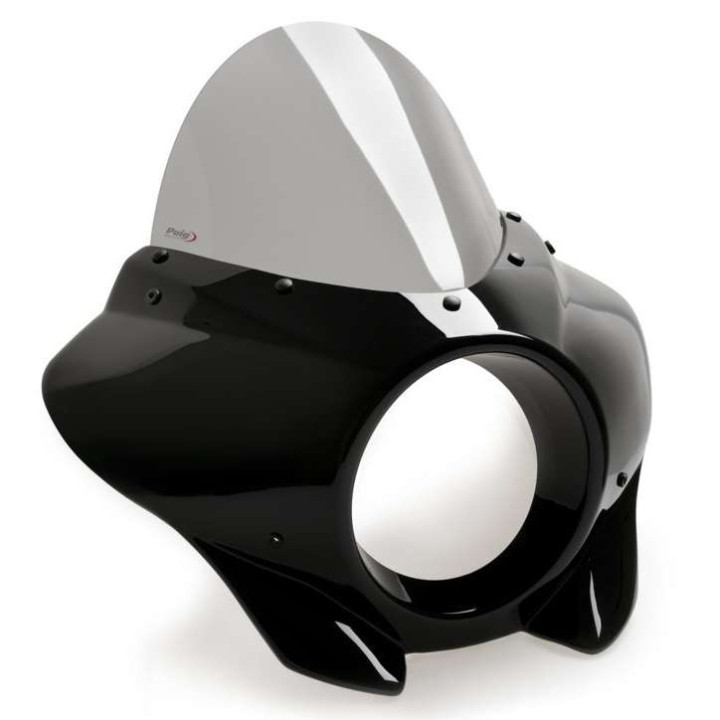 Semi-carénage Puig MIRAGE TOURING Noir Brillant (21332) HARLEY DAVIDSON SOFTAIL STREET BOB 21-