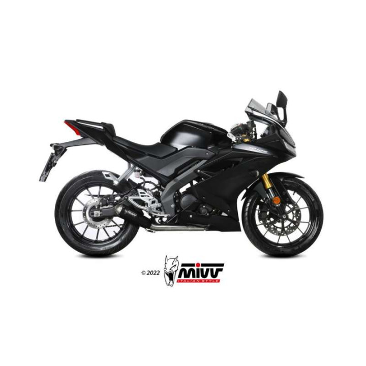Complete line Mivv X-M1 Inox black (Y.067.LC4B) Yamaha YZF-R125/MT-125