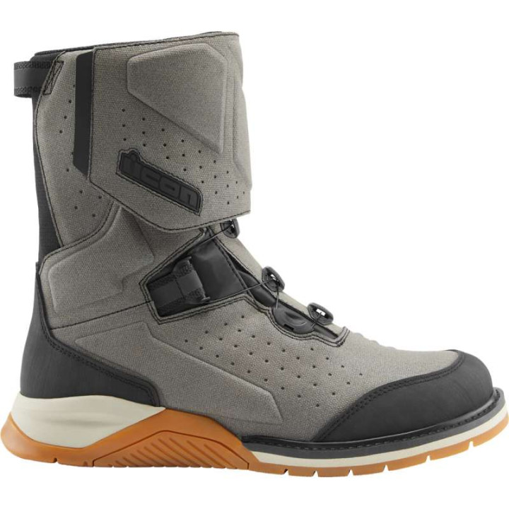 Bottes moto Icon ALCAN WP Gris