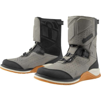 Bottes moto Icon ALCAN WP Gris