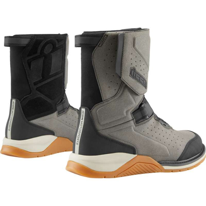 Bottes moto Icon ALCAN WP Gris
