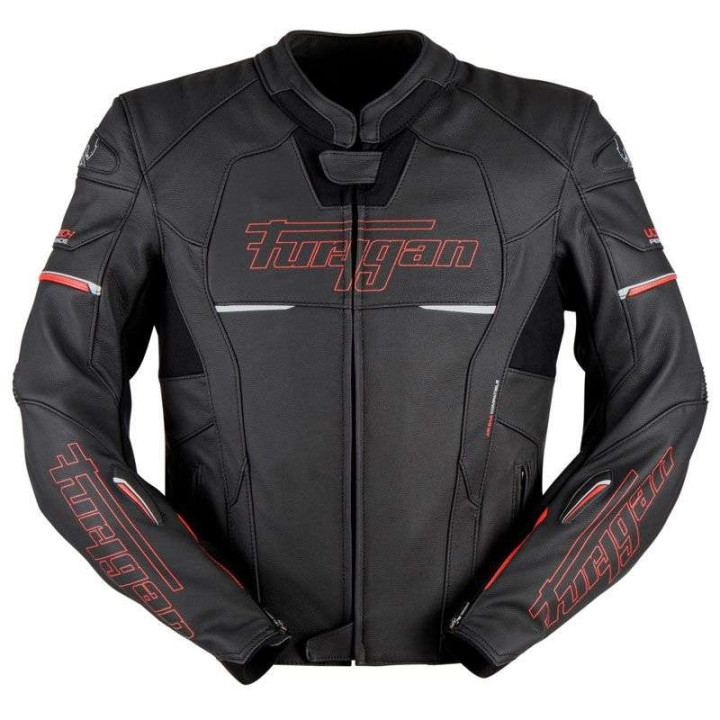 Blouson moto cuir Furygan NITROS Noir/Rouge Blouson moto cuir Furygan NITROS Noir/Rouge