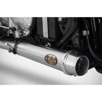 Zard INOX approved mufflers (x2) Triumph BOOBER 17-