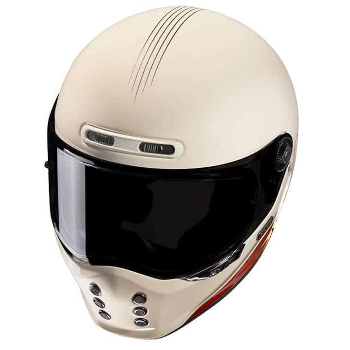 Casque moto HJC V10 TAMI BEIGE/ROUGE