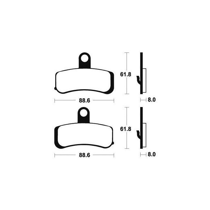 Brake plates metal fried Tecnium MF353