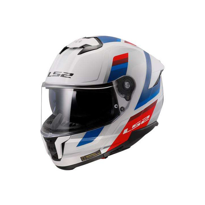 Casque moto LS2 FF808 STREAM II VINTAGE Bleu/Blanc/Rouge 22.06
