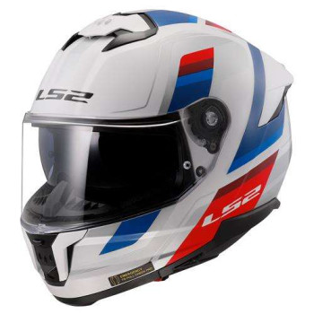Casque moto LS2 FF808 STREAM II VINTAGE Bleu/Blanc/Rouge 22.06