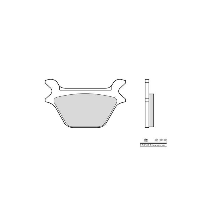 Plaquettes de frein organique BREMBO 07HD1011