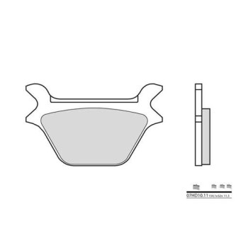 Plaquettes de frein organique BREMBO 07HD1011