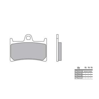 Plaquettes de frein carbone ceramique racing BREMBO 07YA23RC