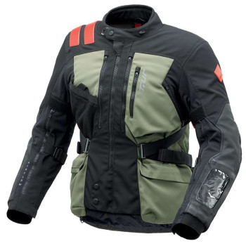 Veste moto T.UR ROADBOOK HYDROSCUD Vert/Gris
