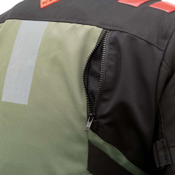 Veste moto T.UR ROADBOOK HYDROSCUD Vert/Gris