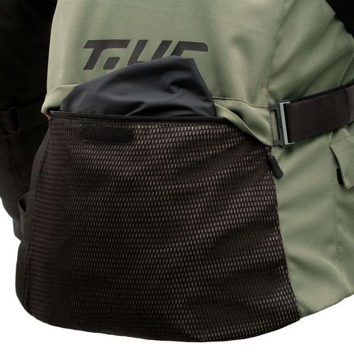 Veste moto T.UR ROADBOOK HYDROSCUD Vert/Gris