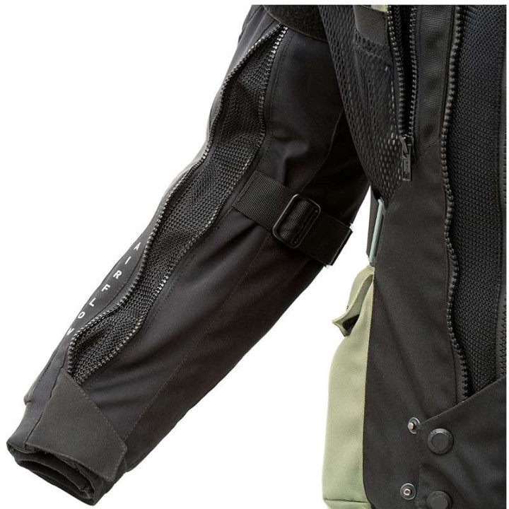 Veste moto T.UR ROADBOOK HYDROSCUD Vert/Gris
