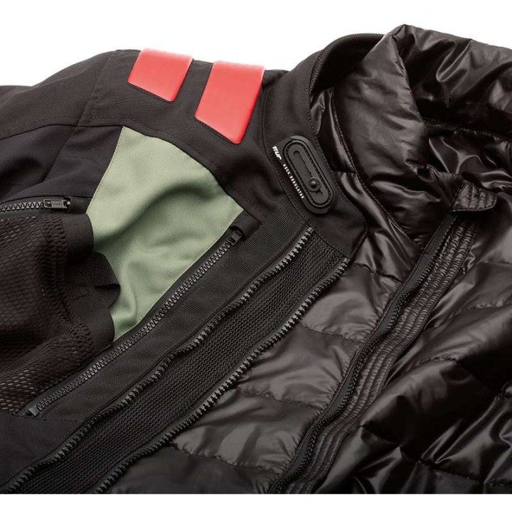 Veste moto T.UR ROADBOOK HYDROSCUD Vert/Gris
