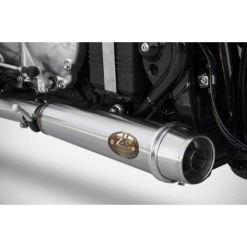 Approved mufflers (x2) Zard INOX Triumph BONNEVILLE BOBBER