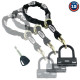 Antivol moto SRA ABUS Lasso 12KS120 + U Granit 58HBIII 100 S'ENTROUVRANT