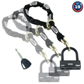 Antivol moto SRA ABUS Lasso 12KS120 + U Granit 58HBIII 100 S'ENTROUVRANT