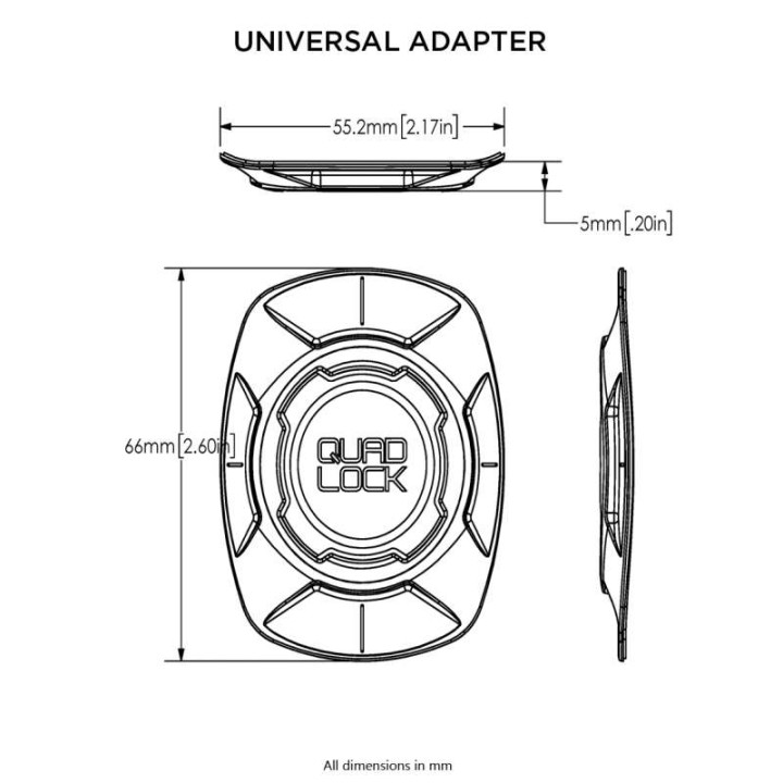 Adaptateur universel Quad Lock Adaptateur universel Quad Lock