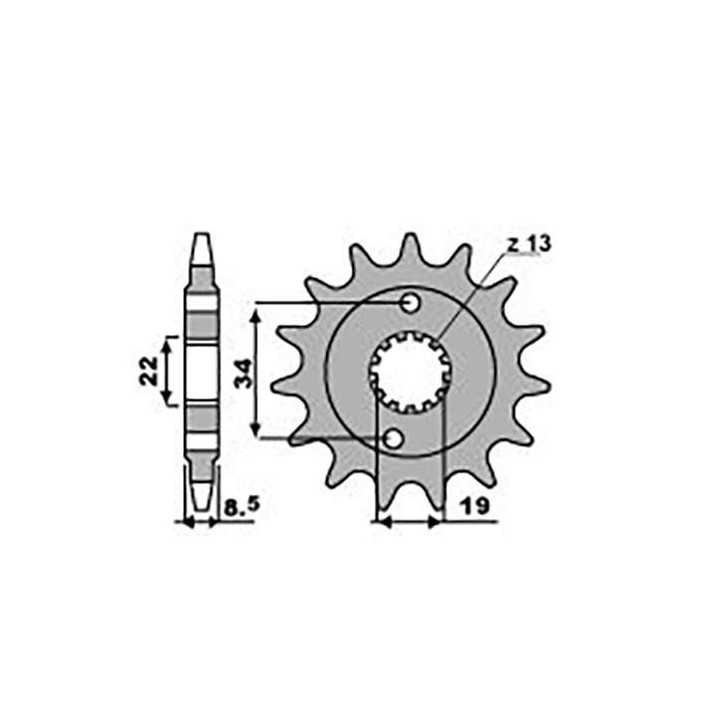 Pignon PBR 15 dents pas 520 type 2276