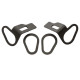 Supports de clignotants Puig (9319N) pour origine Yamaha