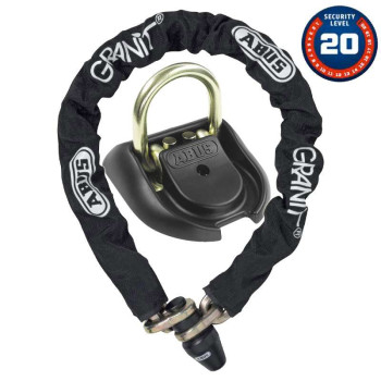 Chaîne antivol SRA ABUS Granit 1480 Monobloc X Plus 120 + ancre WBA 100