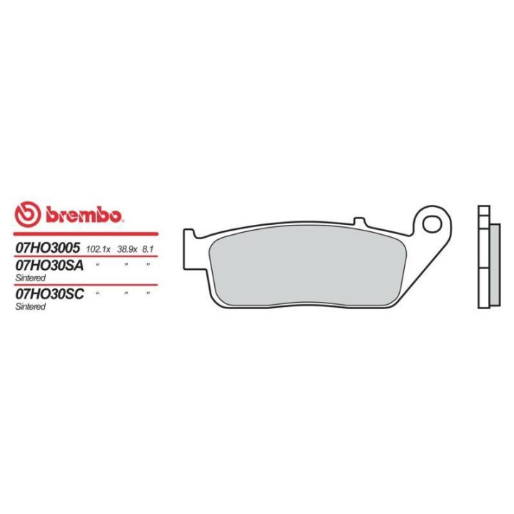 Brake plates organic motorcycle Brembo 07HO3005