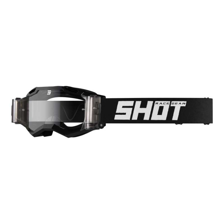 Masque moto cross Shot ASSAULT 2.0 SOLID BLACK GLOSSY ROLL-OFF Masque moto cross Shot ASSAULT 2.0 SOLID BLACK GLOSSY ROLL-OFF
