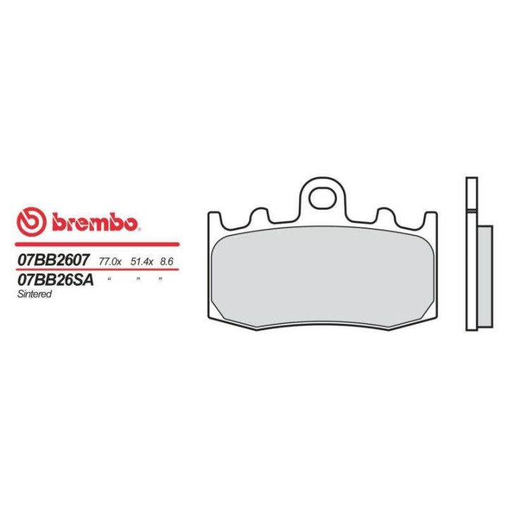 Motorcycle brake pads sinter Brembo 07BB26SA