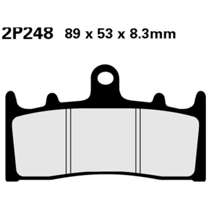 Semi-metal brake pads Nissin 2P248 NS