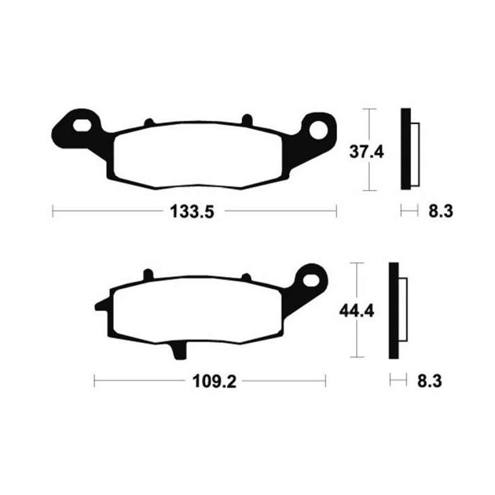 Brake pads motorcycle metal fried Tecnium MF204