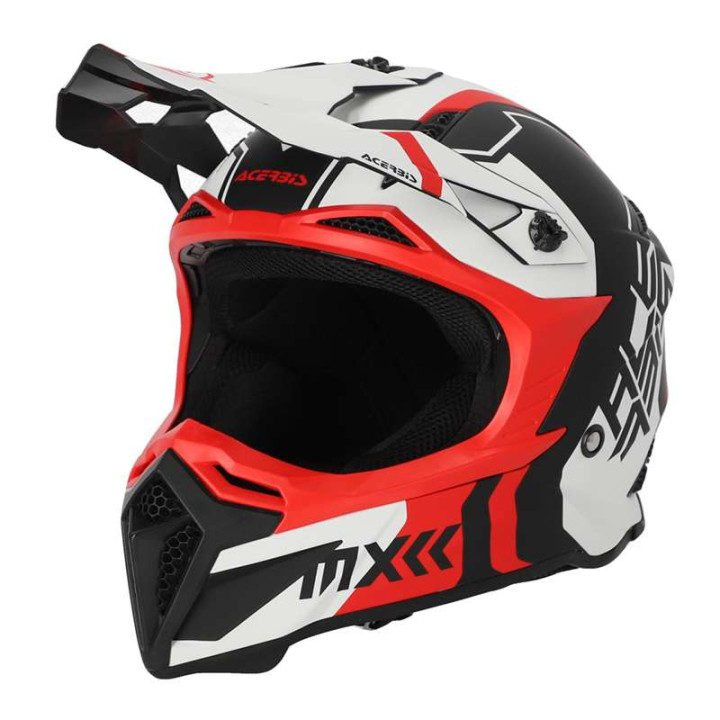 Casque moto cross Acerbis PROFILE 5 22.06 BLANC/ROUGE