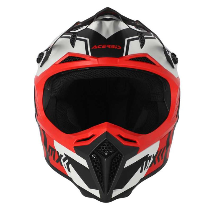 Casque moto cross Acerbis PROFILE 5 22.06 BLANC/ROUGE