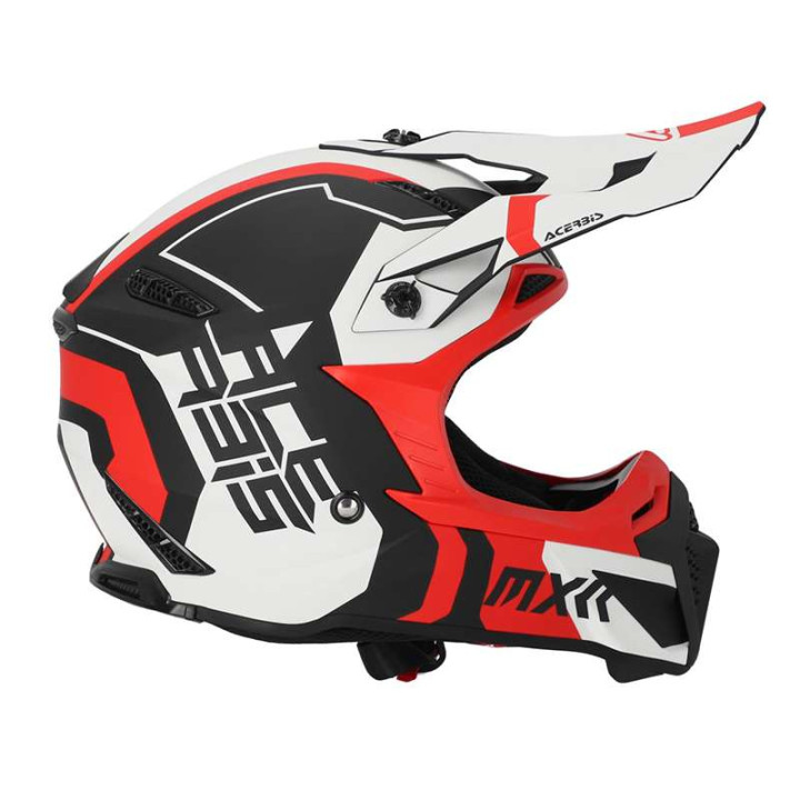 Casque moto cross Acerbis PROFILE 5 22.06 BLANC/ROUGE