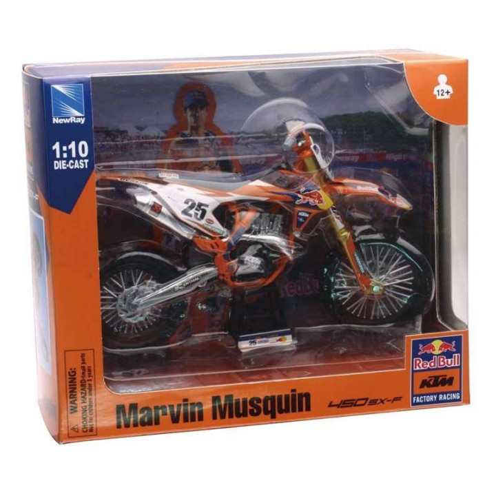 Miniature moto KTM 450 SXF MUSQUIN 1:10