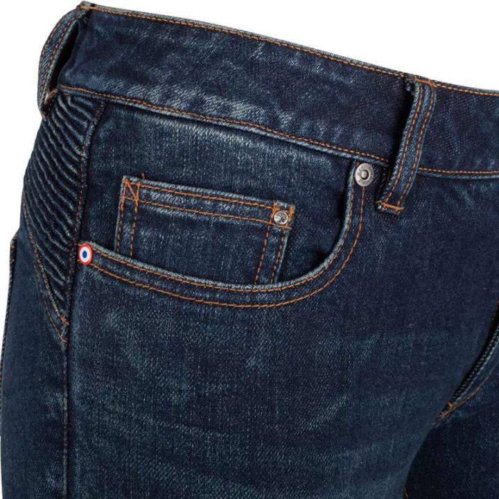 Jean moto femme Bering LADY TRACY BLEU