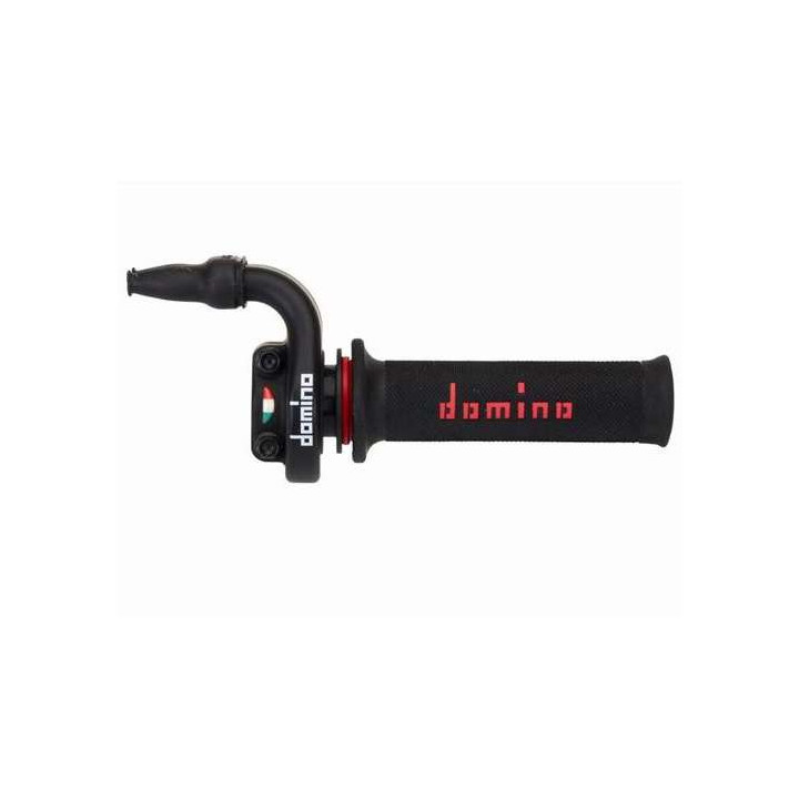 Poignée gaz tirage rapide Domino ROUTE 4T Noir/Rouge Poignée gaz tirage rapide Domino ROUTE 4T Noir/Rouge