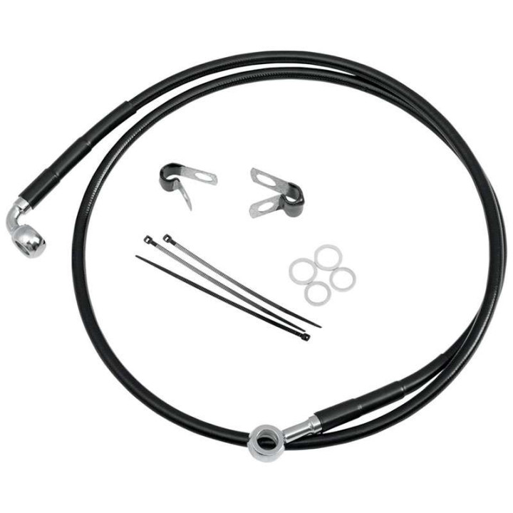 Drag Spec front brake hose kit Black Harley SPORTSTER XL883C XL1200C/N 04-