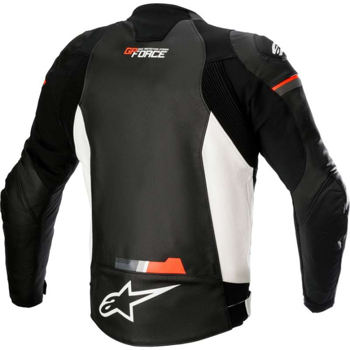 Alpinestars GP FORCE Leather Jacket Black/White/Fluorescent Red