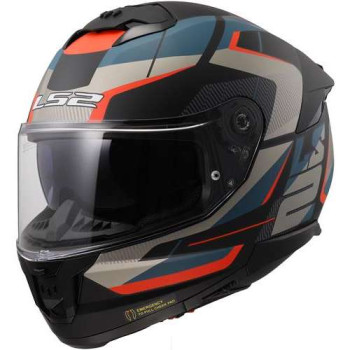 Casque moto LS2 FF808 STREAM II ROAD Noir/Bleu 22.06