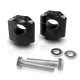 Pontets moto Barracuda 28mm NOIR pour Té de fourche percé
