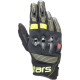 Alpinestars HALO Motorcycle Gloves Black/Green/Fluorescent Yellow