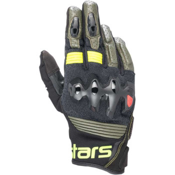 Gants moto Alpinestars HALO Noir/Vert/Jaune Fluo Gants moto Alpinestars HALO Noir/Vert/Jaune Fluo