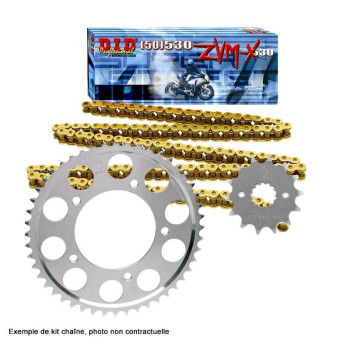 Super reinforced motorcycle chain kit DID 520 ZVM-X Gold 14/43 Kawasaki Z750 04-