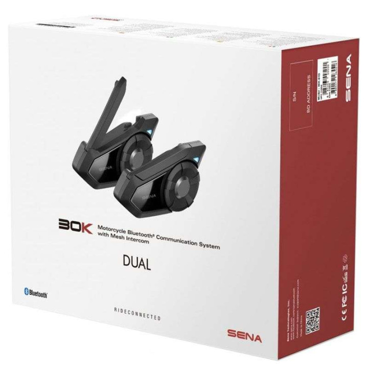 Intercoms universels Sena 30K DUAL (kit pour 2 casques) Intercoms universels Sena 30K DUAL (kit pour 2 casques)