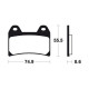 Brake plates metal fried Tecnium MF206
