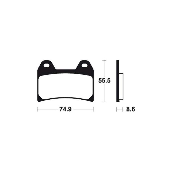 Brake plates metal fried Tecnium MF206