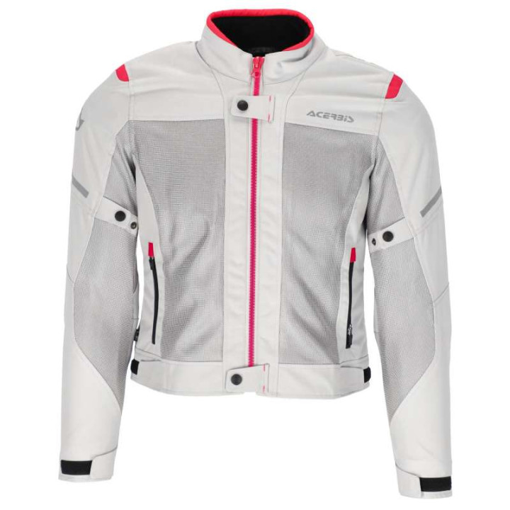 Blouson moto été femme Acerbis CE RAMSEY VENTED LADY GREY/PINK